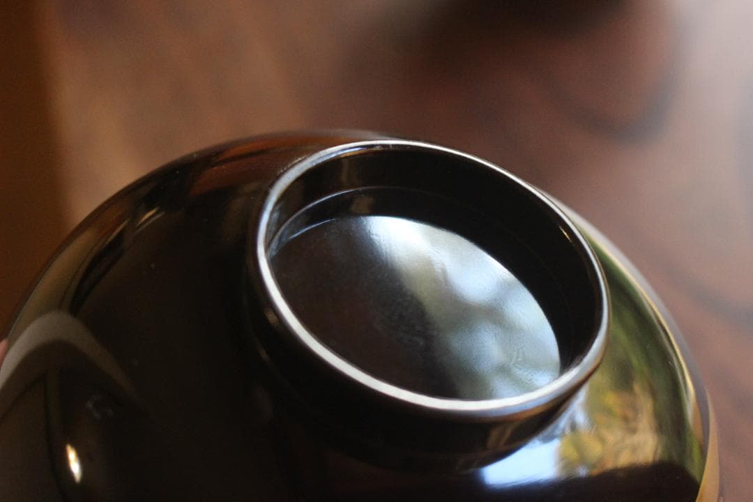 時代逸品！時代黒漆に極上短冊蒔絵の映えるお椀2点（検輪島塗蒔絵椀懐石椀