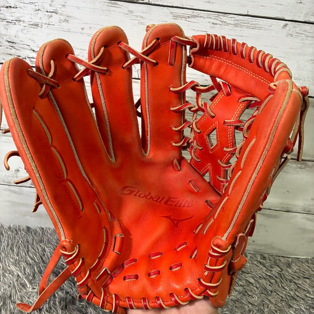 ミズノ グローバルエリート 外野手用 硬式グローブ Hセレクション01 左投げ