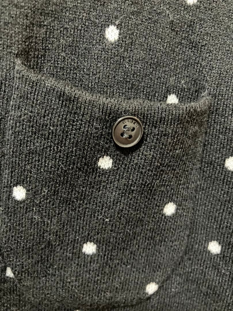 【最終価格】キャバン ドット柄 ブラックカーディガン