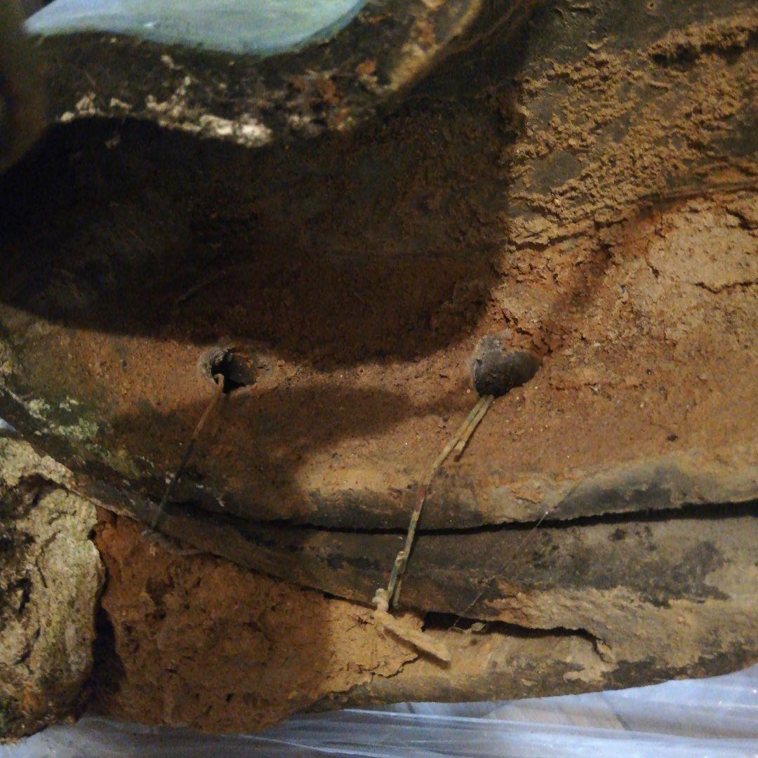 江戸時代大棟用大旧家時代宝珠大型サイズ横幅８０センチ高さ４５センチ古瓦当時物