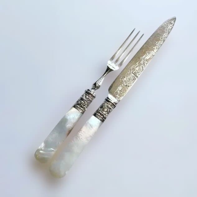 カトラリーセット①　マザーオブパール　白蝶貝　アンティーク　ビンテージ