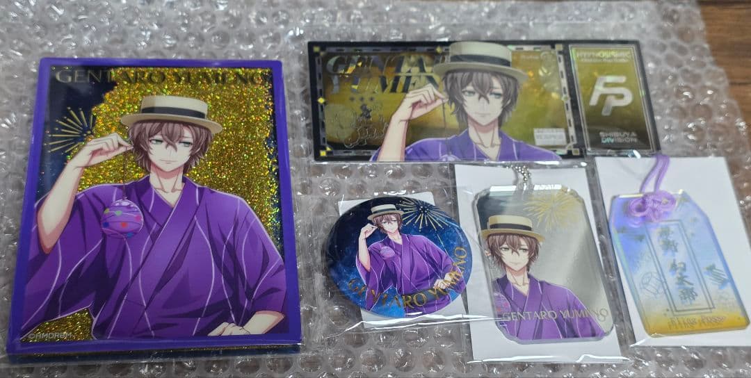 ヒプマイ オンラインくじ ラメ入りブロック　ミラー　チケット　お守り 夢野