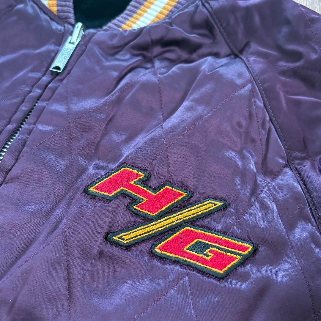 【理由あり】希少!ヒステリックグラマー スカジャン ベロア リバーシブル 紫 黒