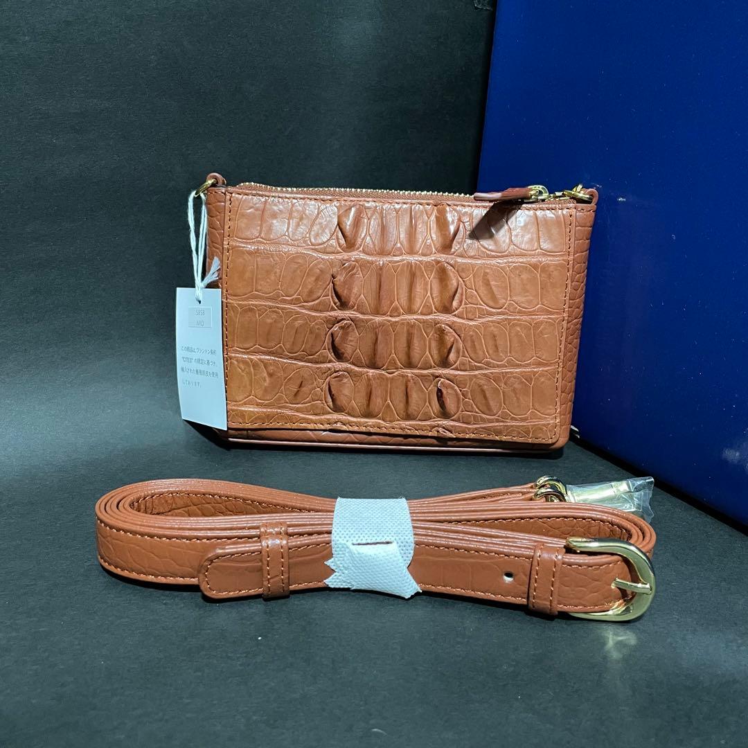 【新品・未使用】ロダニア クロコ革 2way ハンドバッグ ポーチ付 エレガント