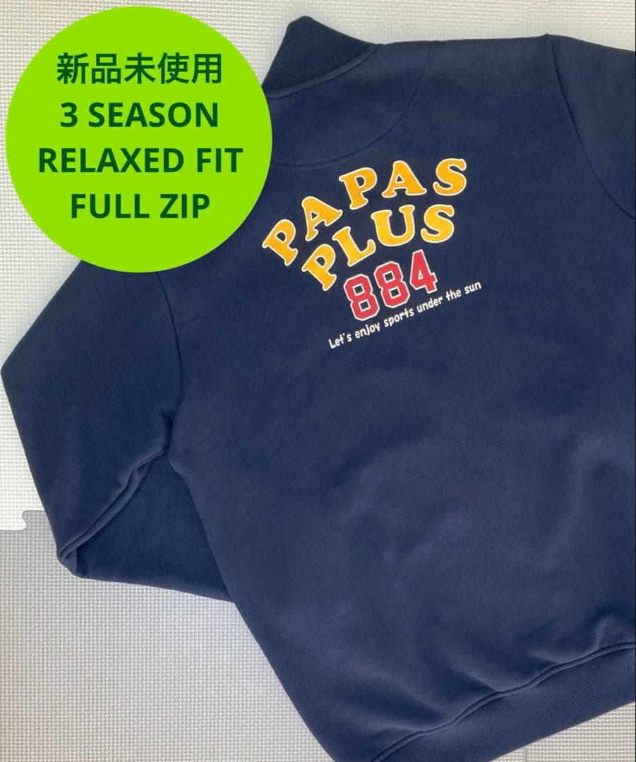 PAPAS PLUS GOLF フルジップトラックジャケット（NAVY／S）