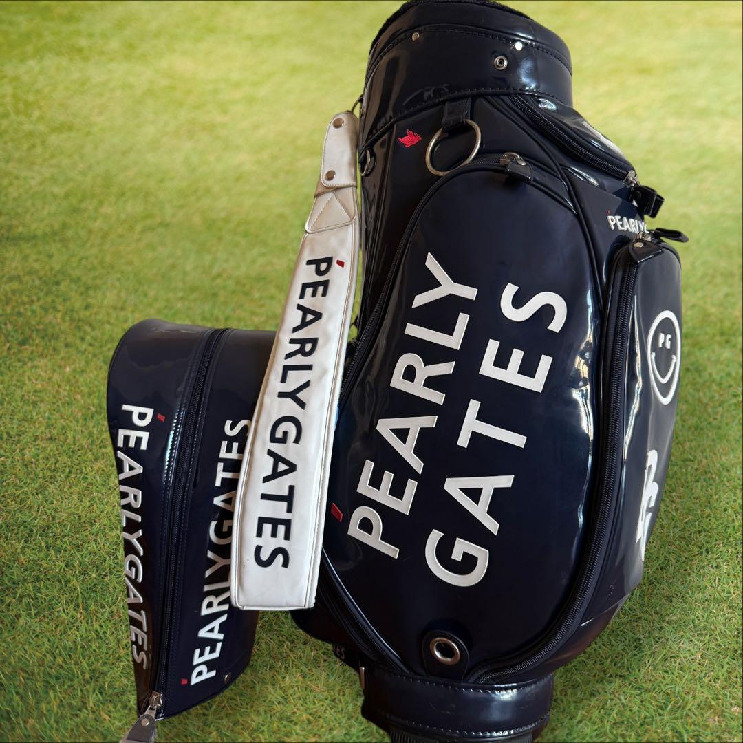 パーリーゲイツ　キャディバッグ　トーナメントモデル　紺　ネイビー　9.5型