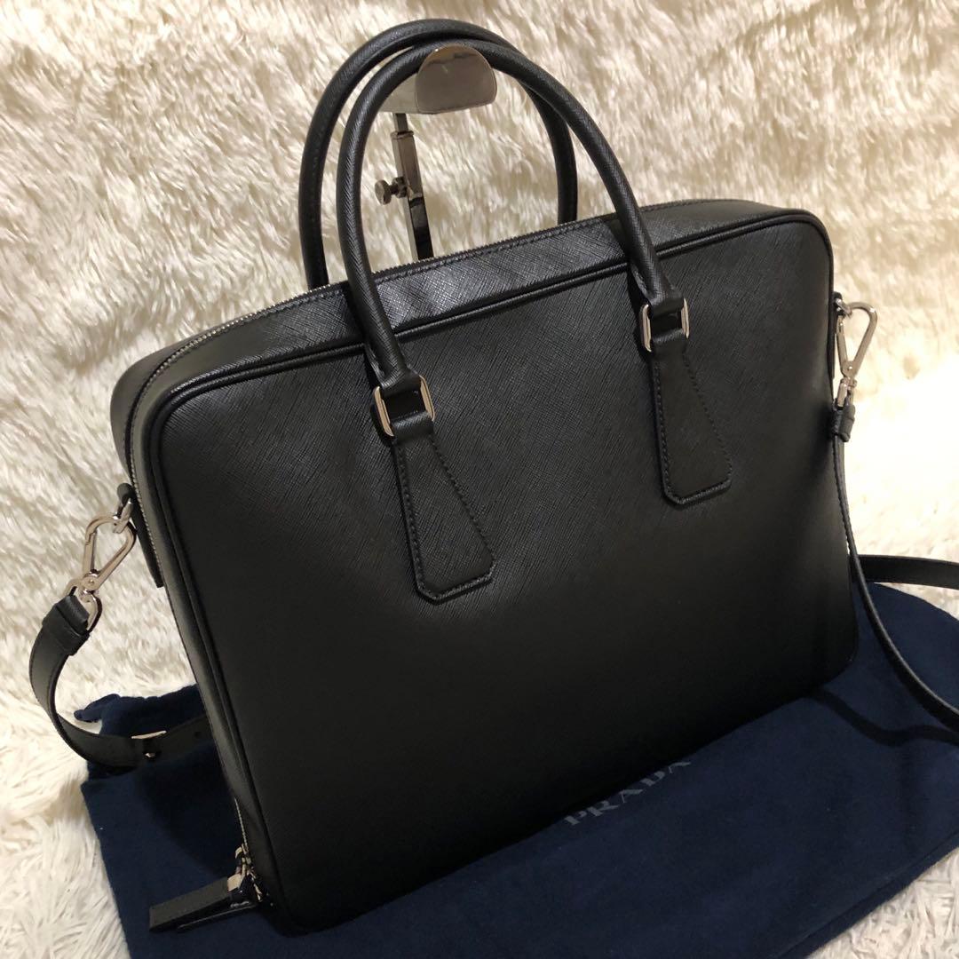 未使用✨プラダ　 2way レザー ショルダーバッグ　 ビジネスバッグ