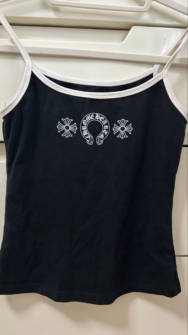 CHROME HEARTS クロムハーツ デザイン ブラックキャミソール