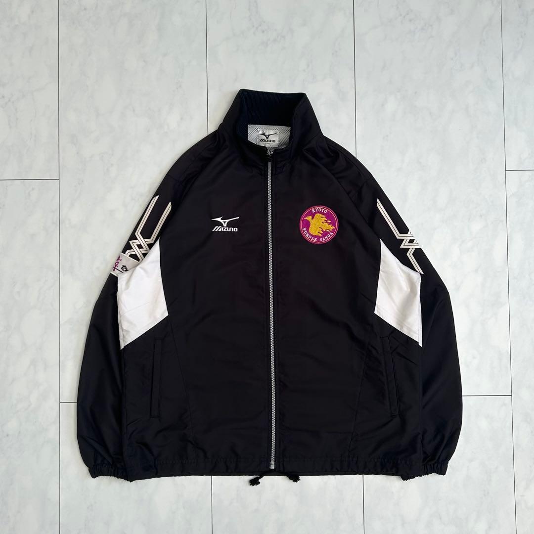 【非売品】ミズノ　ナイロンジャケット　選手支給品　京都パープルサンガ　00s L