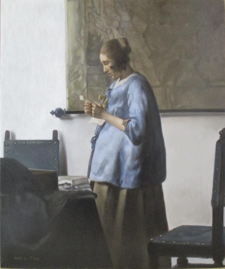 青衣の女（フェルメール模写）