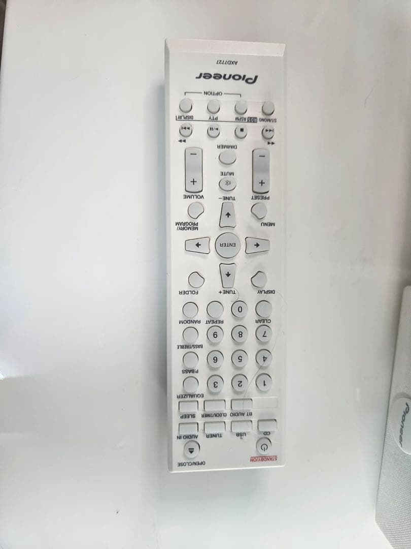 値下げPioneer ミニコンポ ホワイト リモコン付きBluetooth 対応