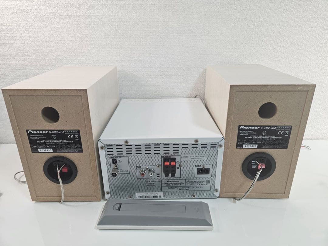 値下げPioneer ミニコンポ ホワイト リモコン付きBluetooth 対応