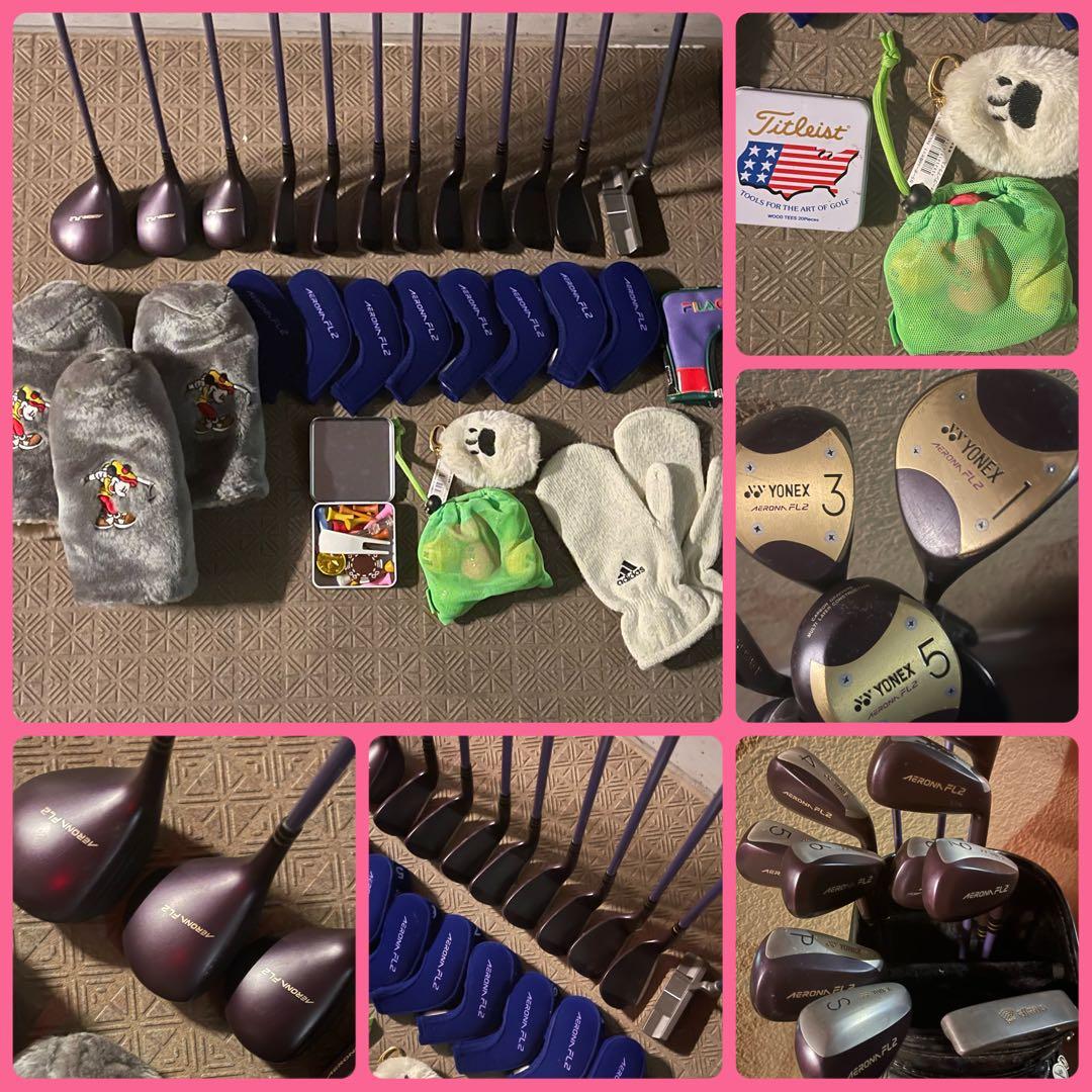 YONEX レディース ゴルフクラブセット(ミッキーのヘッドカバー他おまけ多数)