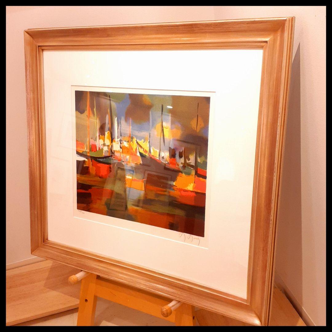 希少　世界300枚　124/300　マルセル・ムーリー作　『船影』　サイン入