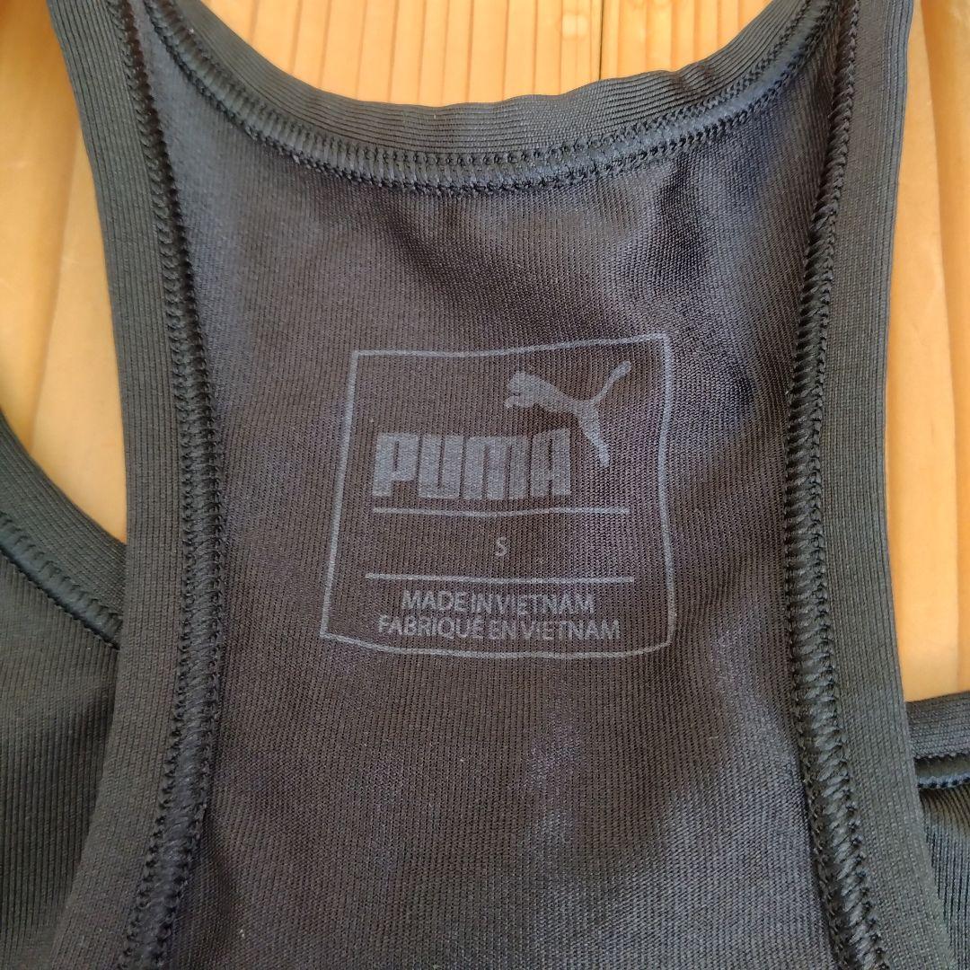 女子陸上ユニフォーム PUMA ブラック ブラトップ パンツのセット