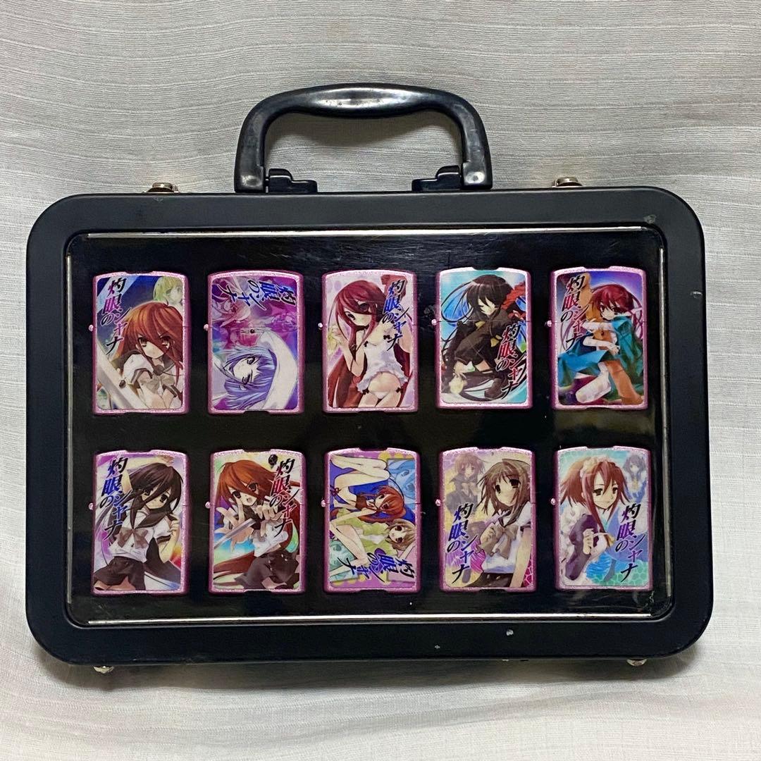 【未使用】灼眼のシャナ☆美少女Zippo風ライター 10個セット 収納ケース付