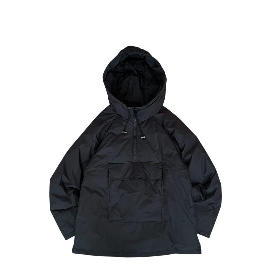 【美品】USED 90s ダウン アノラックパーカー ナイロンジャケット BLK