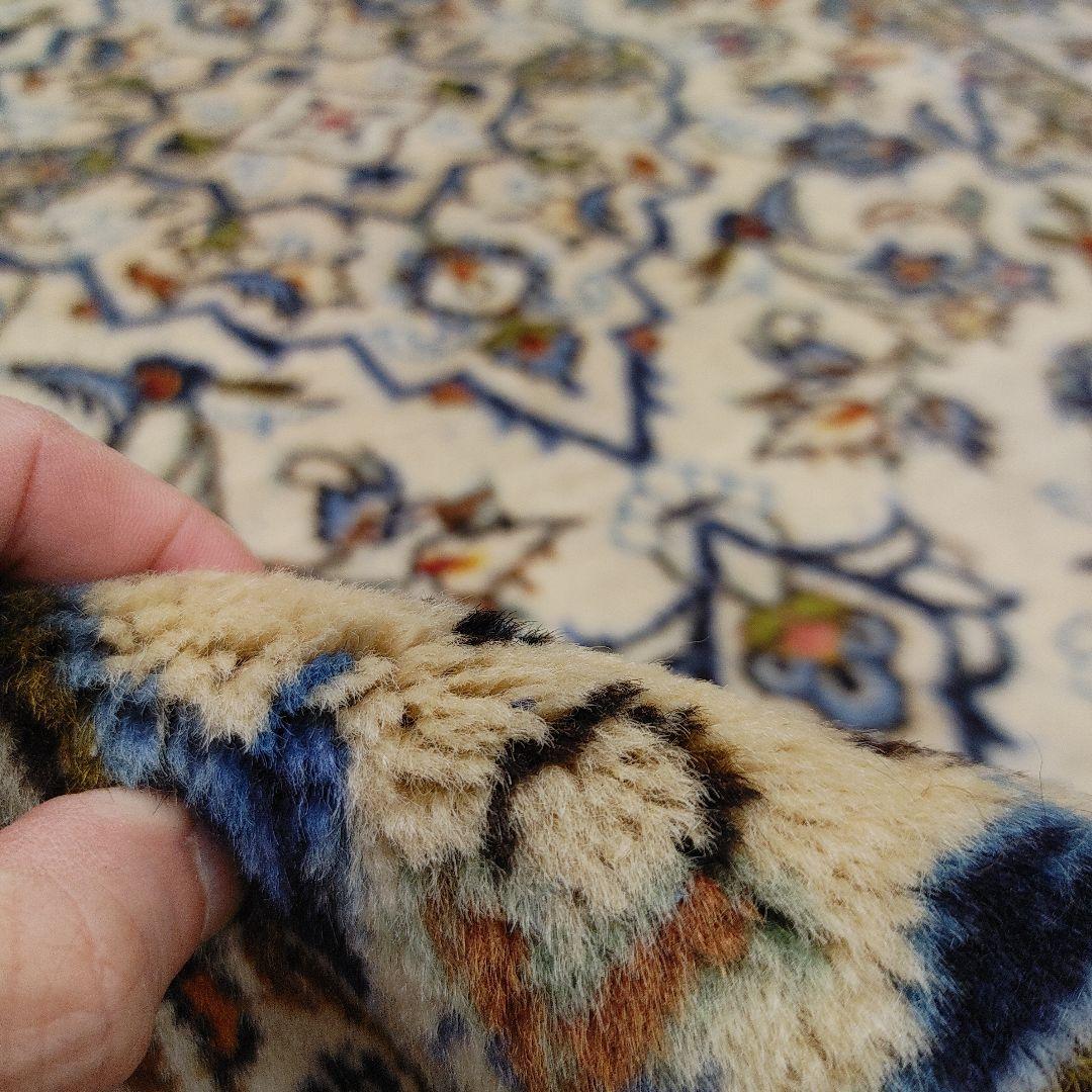 ペルシャ絨毯 150x100 手織り 美術品 カーシャーン産 クリーニング済み