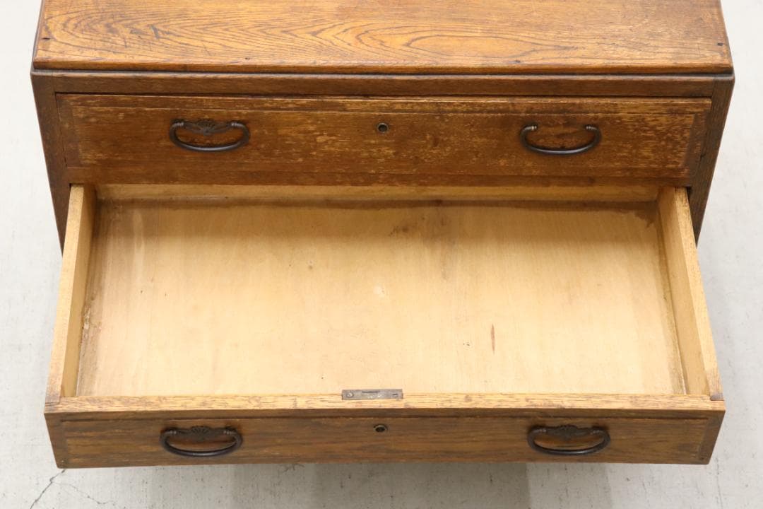 レトロ 無垢材 引き出し4杯 小引き出し レターケース 収納 キャビネット