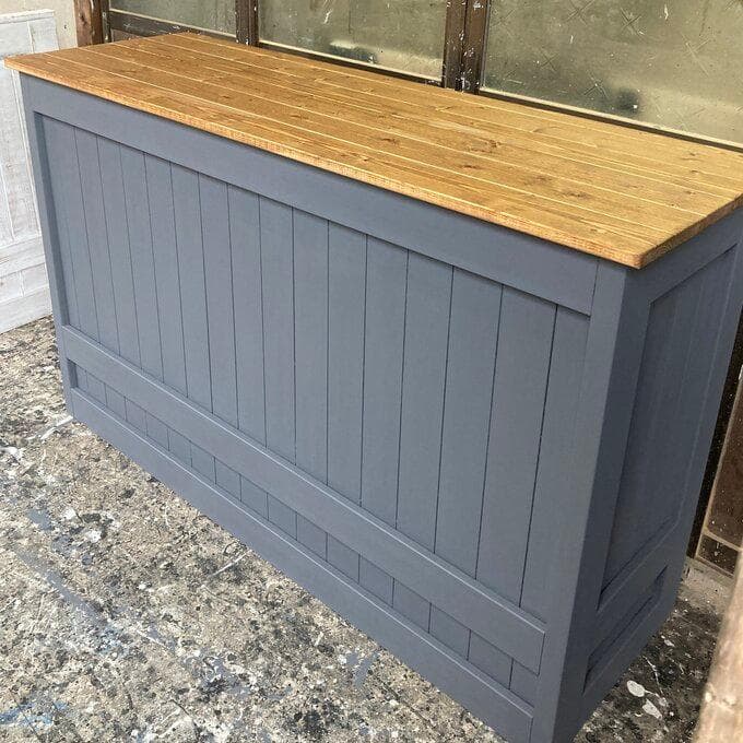 DW★受注製作★グレー☆レジカウンターテーブル【1200】カントリー家具