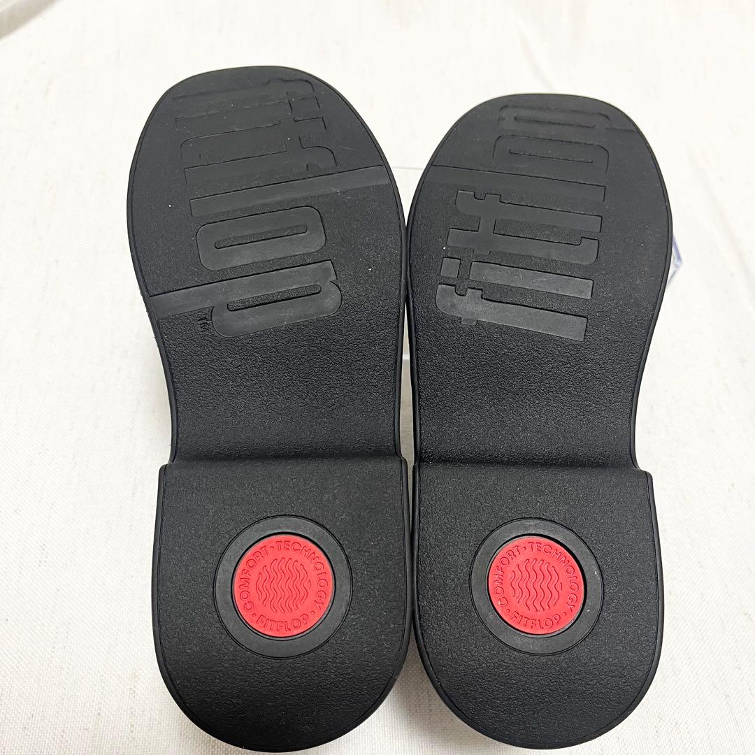 【極美品】fitflop レザー　厚底　ローファー　HY2 軽量　黒　23cm