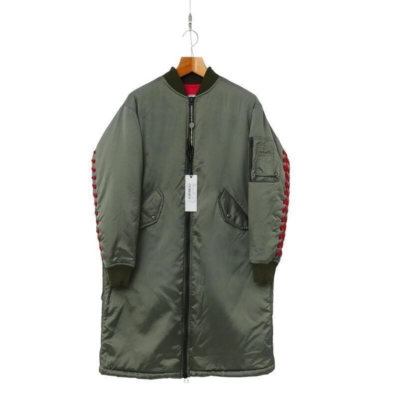 AS65 アエセッサンタチンクエ MA-1 ロング コート ジャケット カーキ