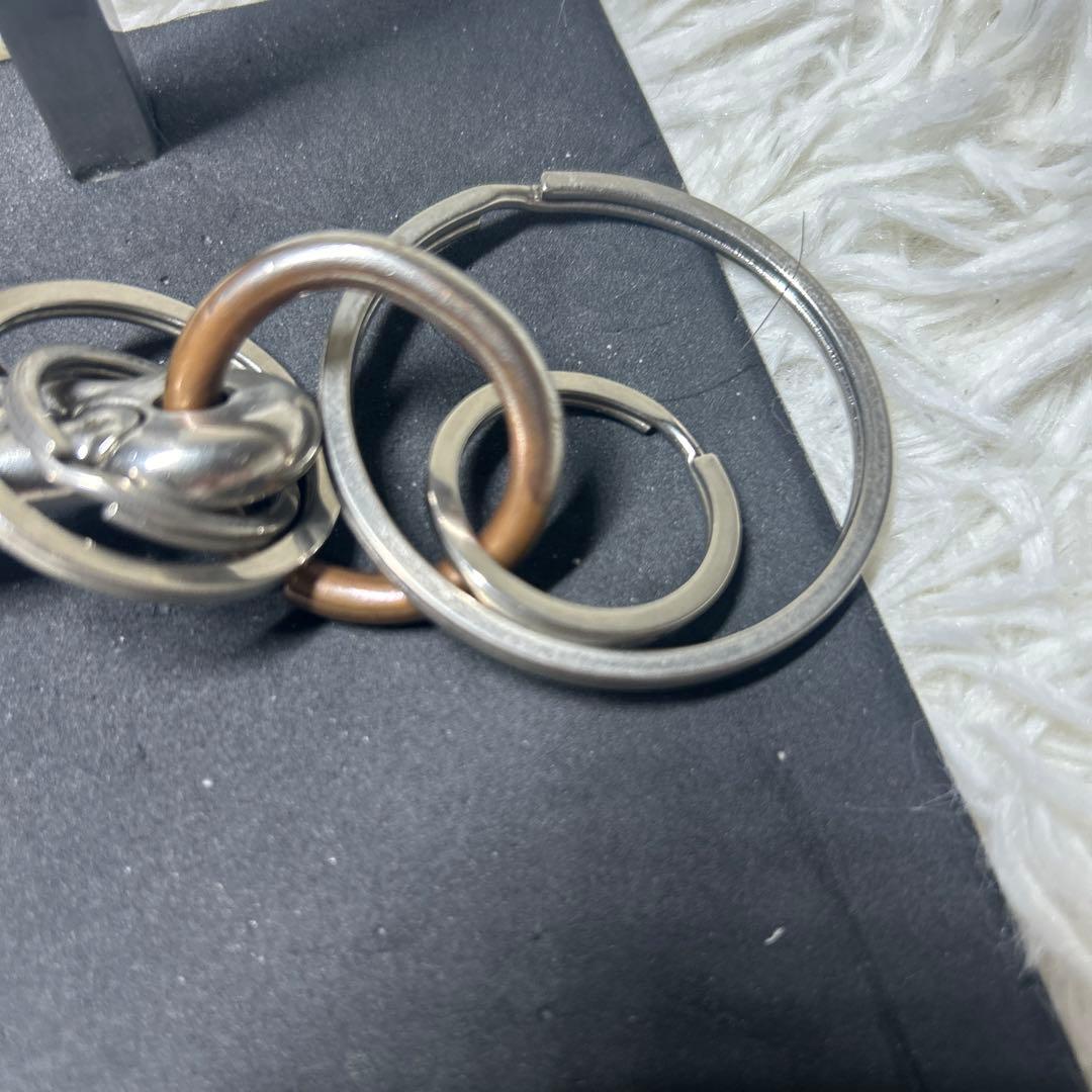 エンダースキーマ カラビナ キーリング レザー ナチュラル