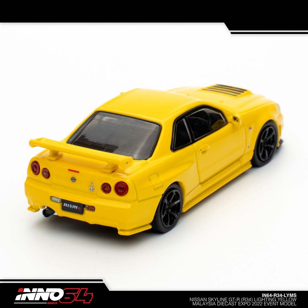 イノモデル 1/64 ニッサン 日産 GTR R34 マレーシア限定 黄色