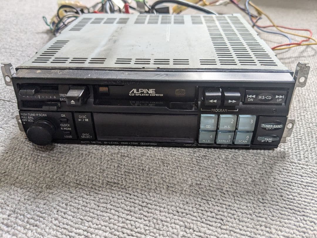ジャンク品 ALPINE 7292JS カセットデッキ パワーアンプ 3503