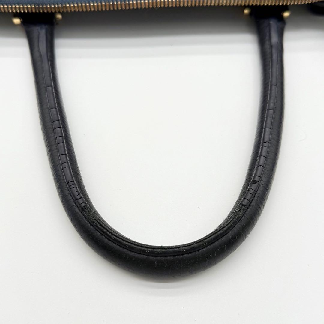 【美品】CIMABUE ビジネスバッグ ブリーフケース レザー 2WAY 紺色