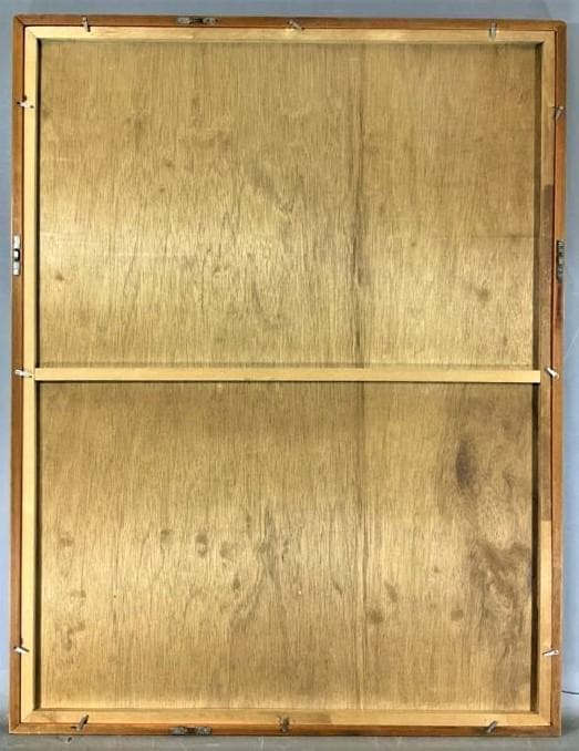 外国人画家の作品　人形を描いたパステル画　実力ある画家の大型サイズの絵