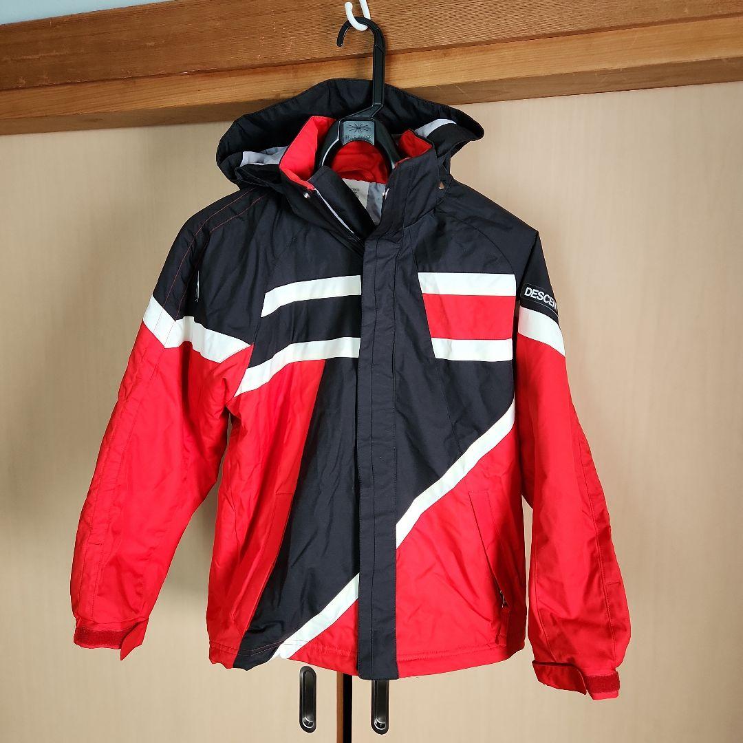 DESCENTE 子供用スキーウェア 赤黒