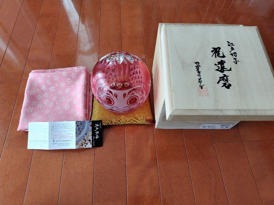 ga父の日　長寿年寿カガミクリスタル江戸切子祝だるま　定価165,000円