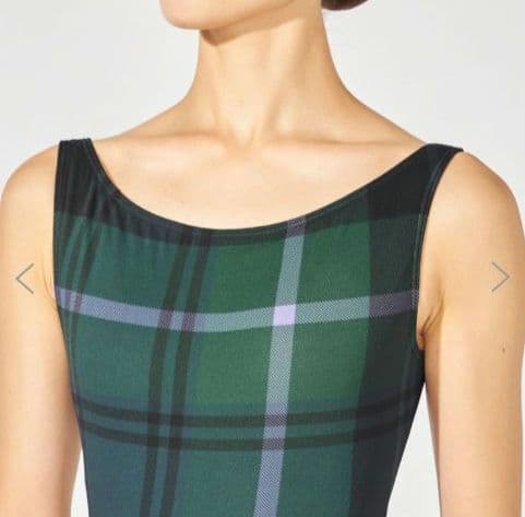 チェック柄ノースリーブレオタード