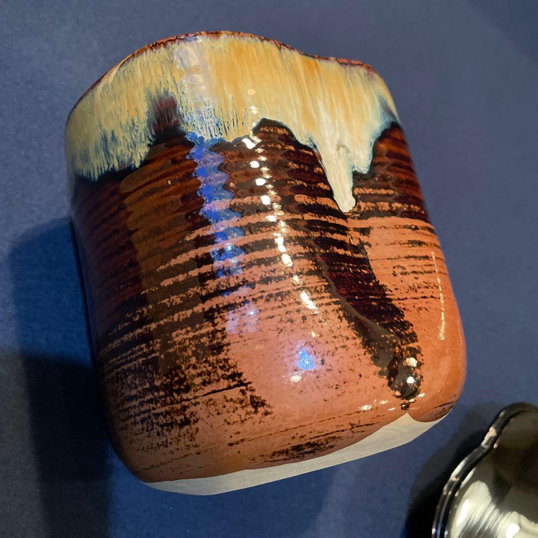 遠州七窯の一つでもある『高取焼の水指』【鬼丸 雪山】の作品です。共箱※美品茶道具