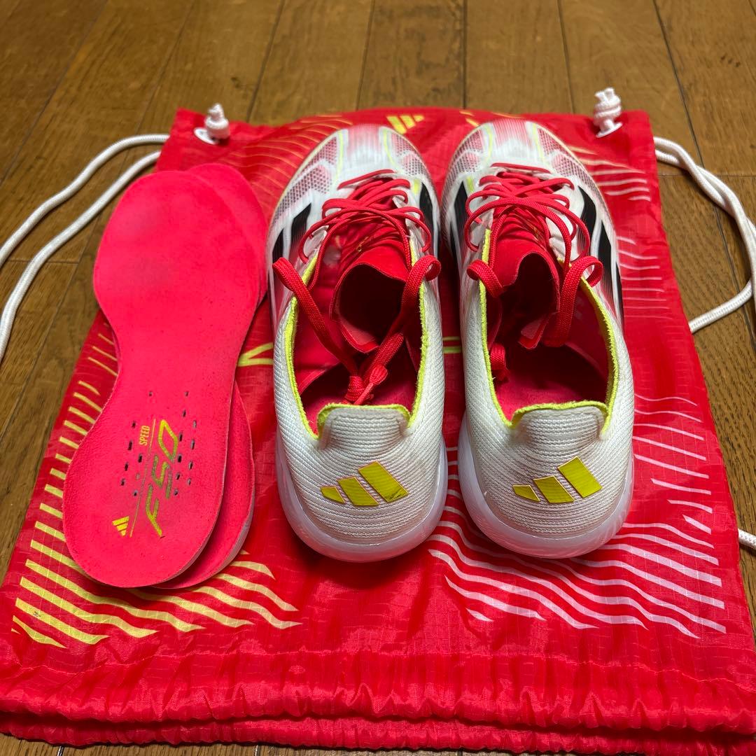 adidas F50 FG サッカーシューズ ホワイト/レッド