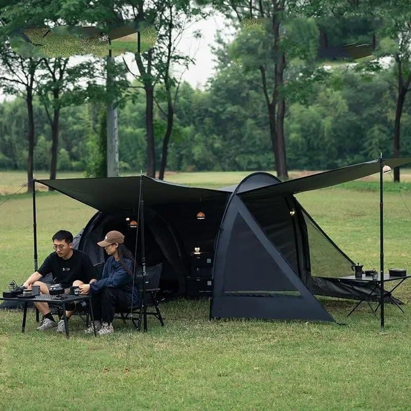 【美品】ShineTrip トンネル型テント ブラック