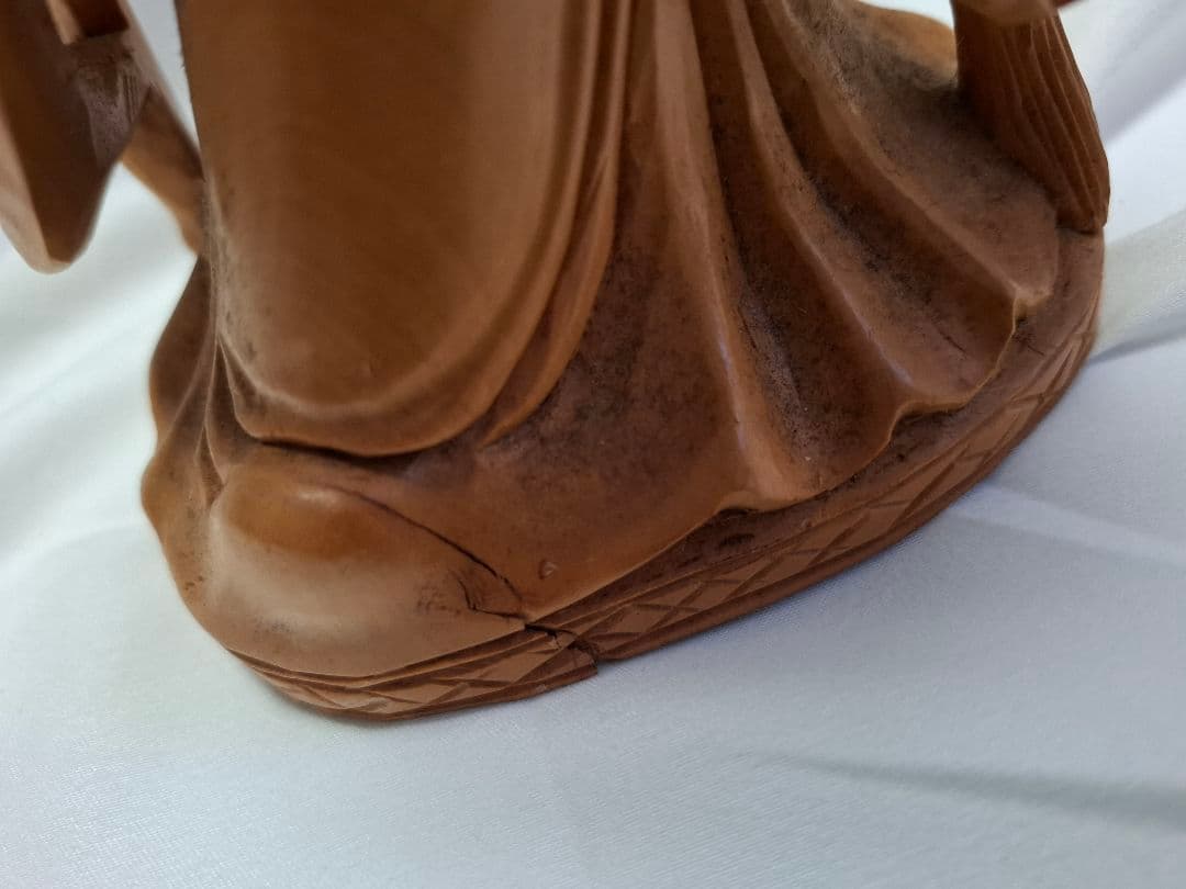 ツゲ木彫り女性像 彫刻 37㎝