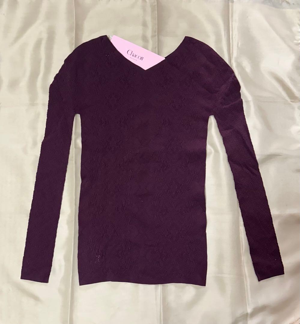 チャコット　ノーソーイング　ニットトップ　大人用Ｍサイズ（ラズベリー）