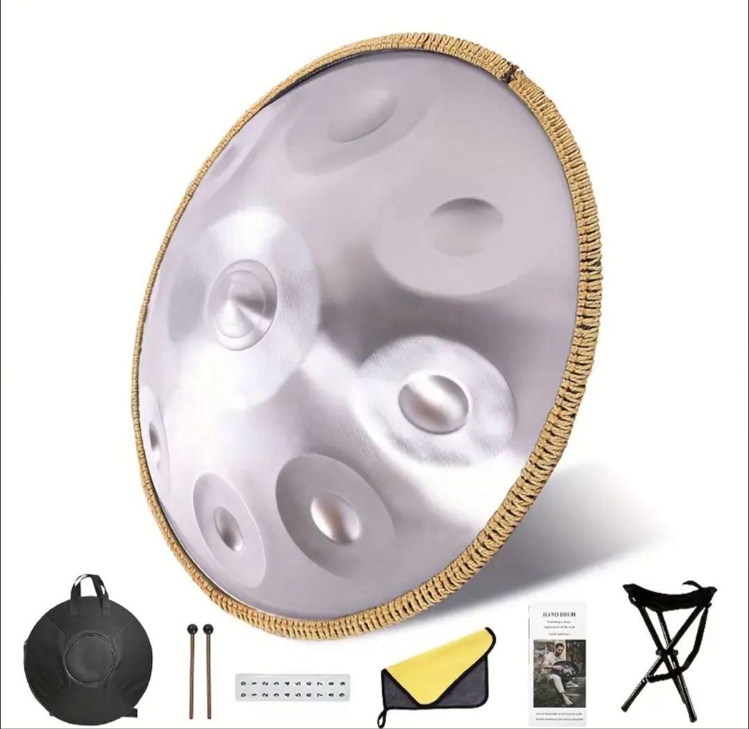 432Hz ハンドパン 18インチ Dマイナー　コンパクトサイズ　スティールパン