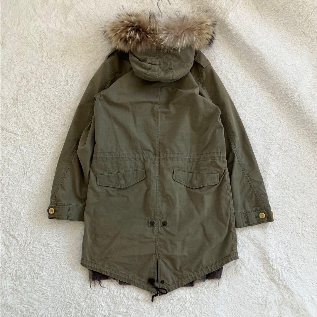 完売品 SASQUATCHfabrix. 裏地ブリーチ加工 モッズコート