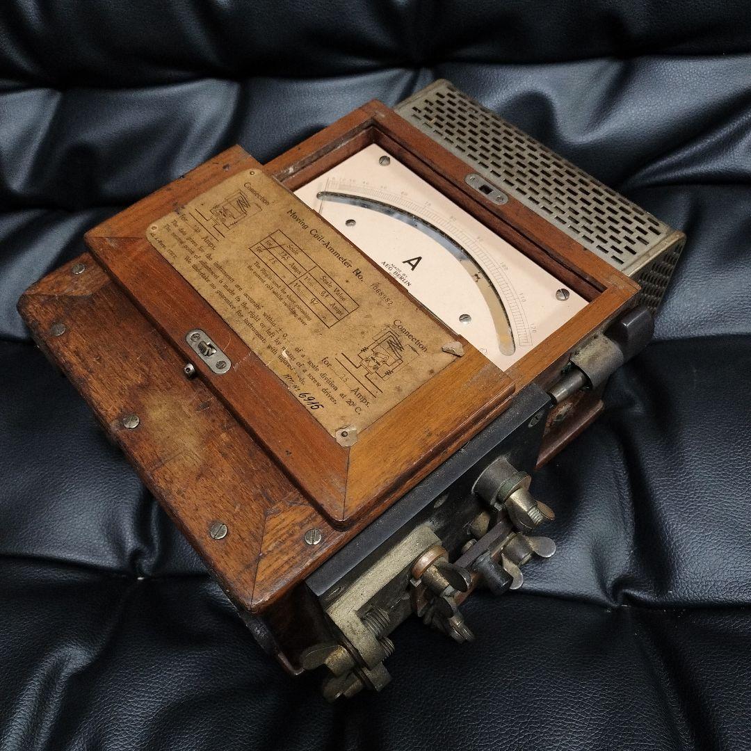 アンティーク 戦前 アンメーター 電流計 古道具 AEG
