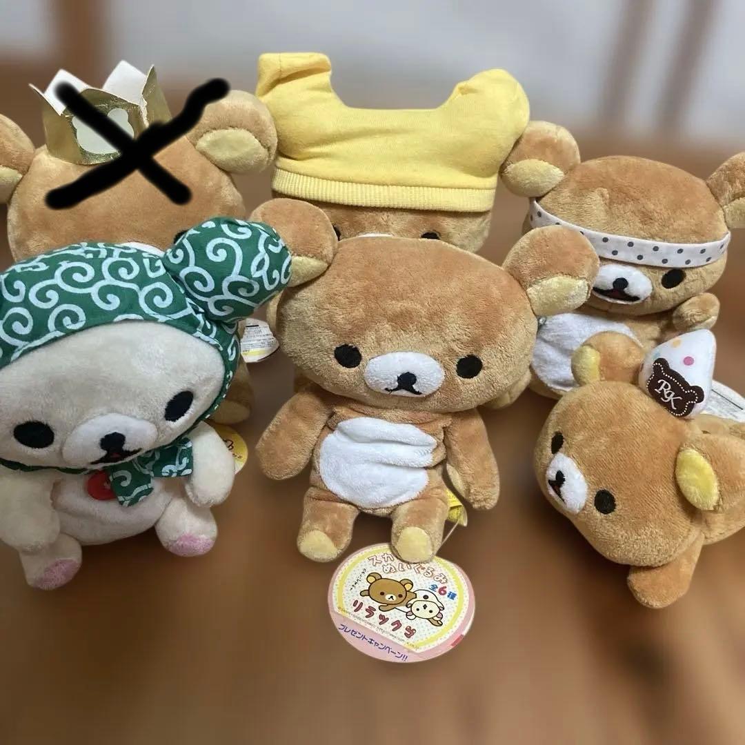 リラックマ　コリラックマ　ぬいぐるみ　5体　まとめ売り　初期