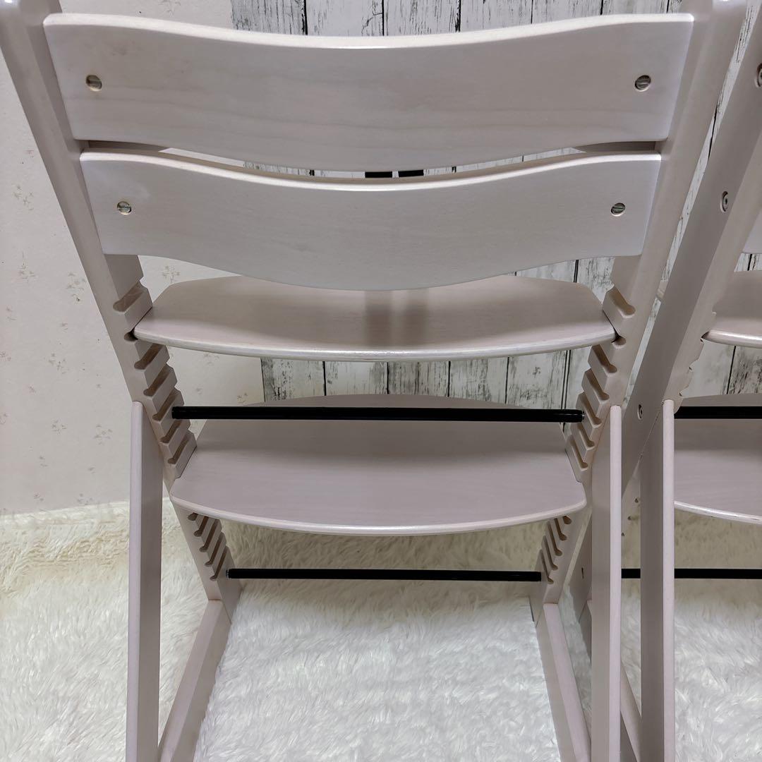 美品 アイリスオーヤマ ベビーチェア 2脚セット ハイチェア 木製 ベルト付き