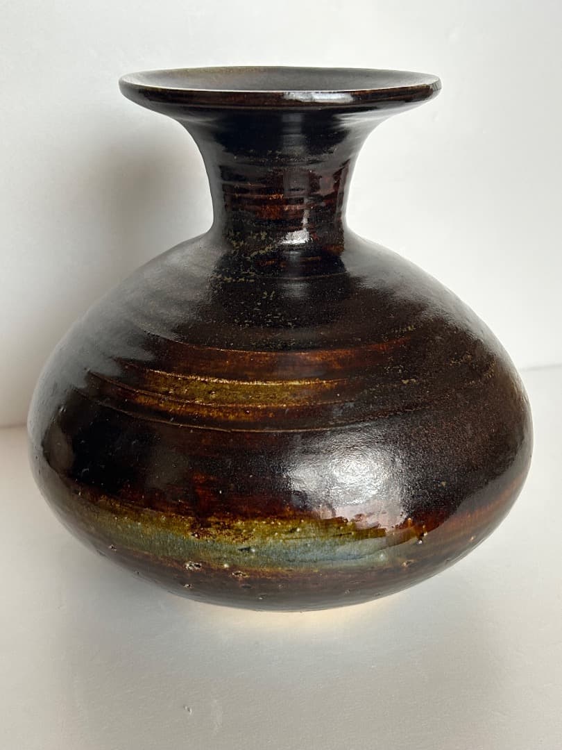 釉彩花瓶　(中島翁介 作)