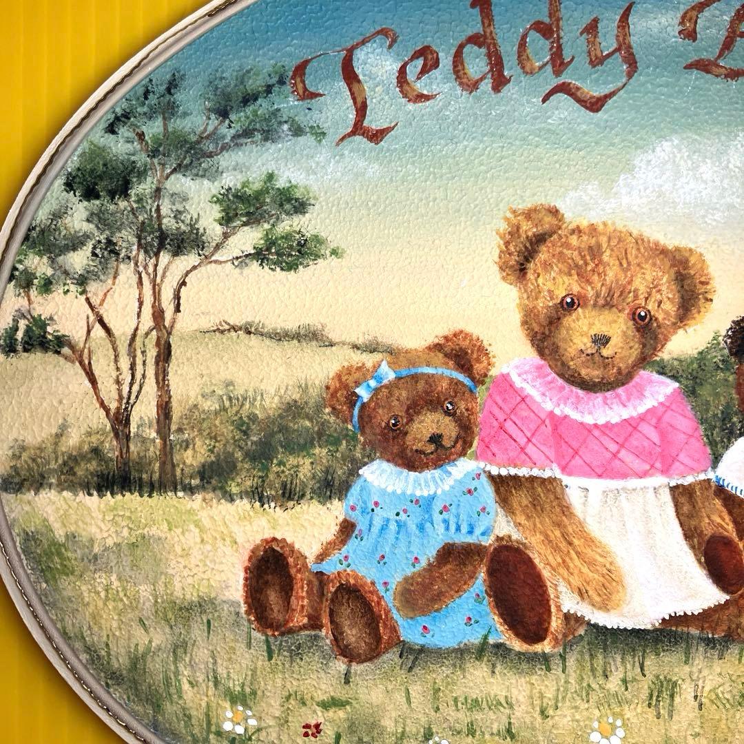 トールペイント作品　スリーベアーズのボックス　テディベア親子