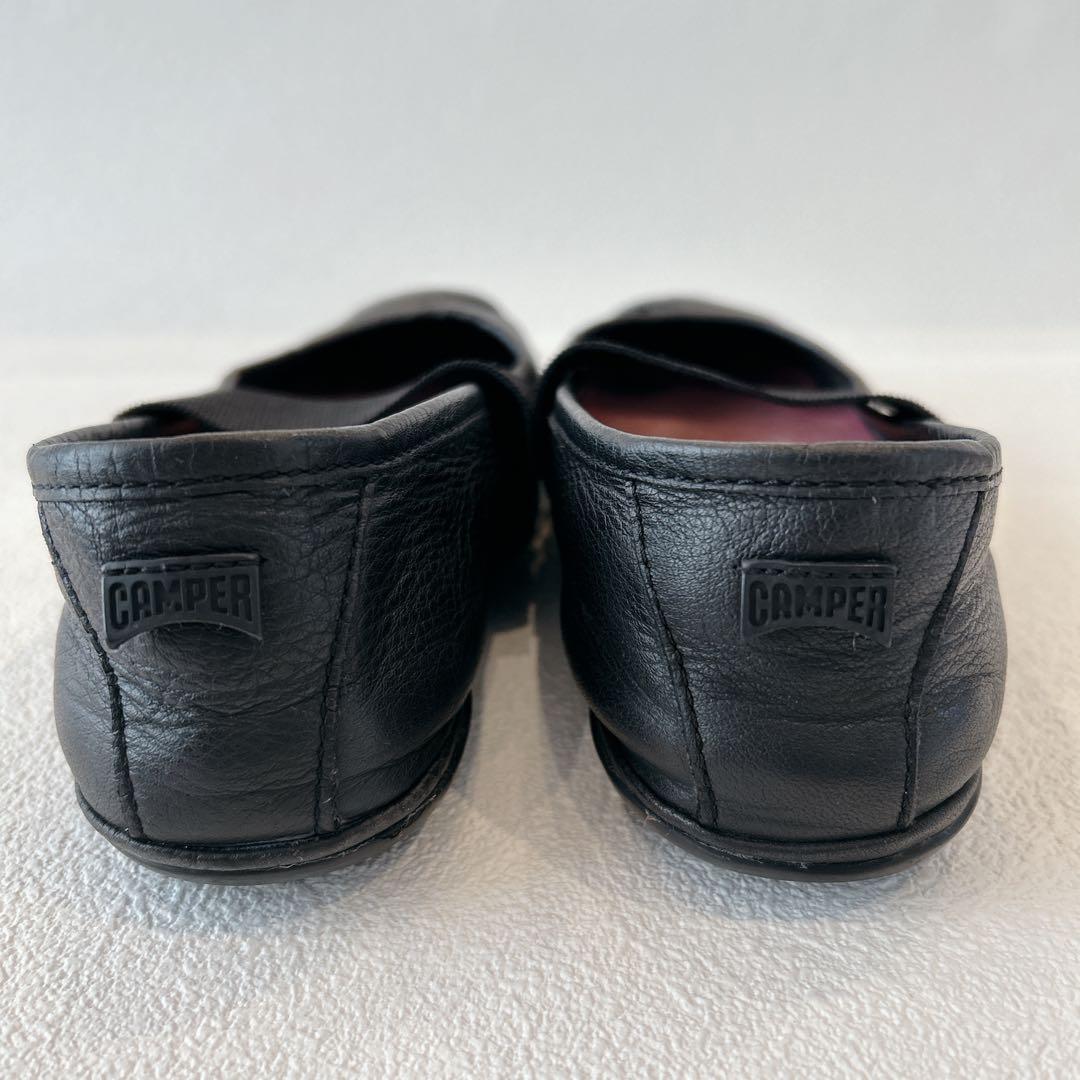 定番✨CAMPER ライトニナ　フラットシューズ　ブラック 36 レザー　黒