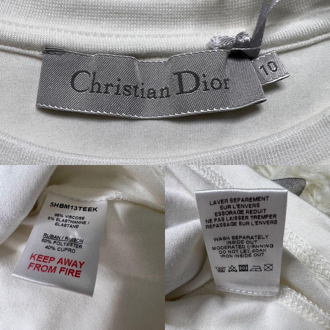 【2点セット】箱付き Dior リボン Tシャツ 女の子 キッズ サイズ8、10
