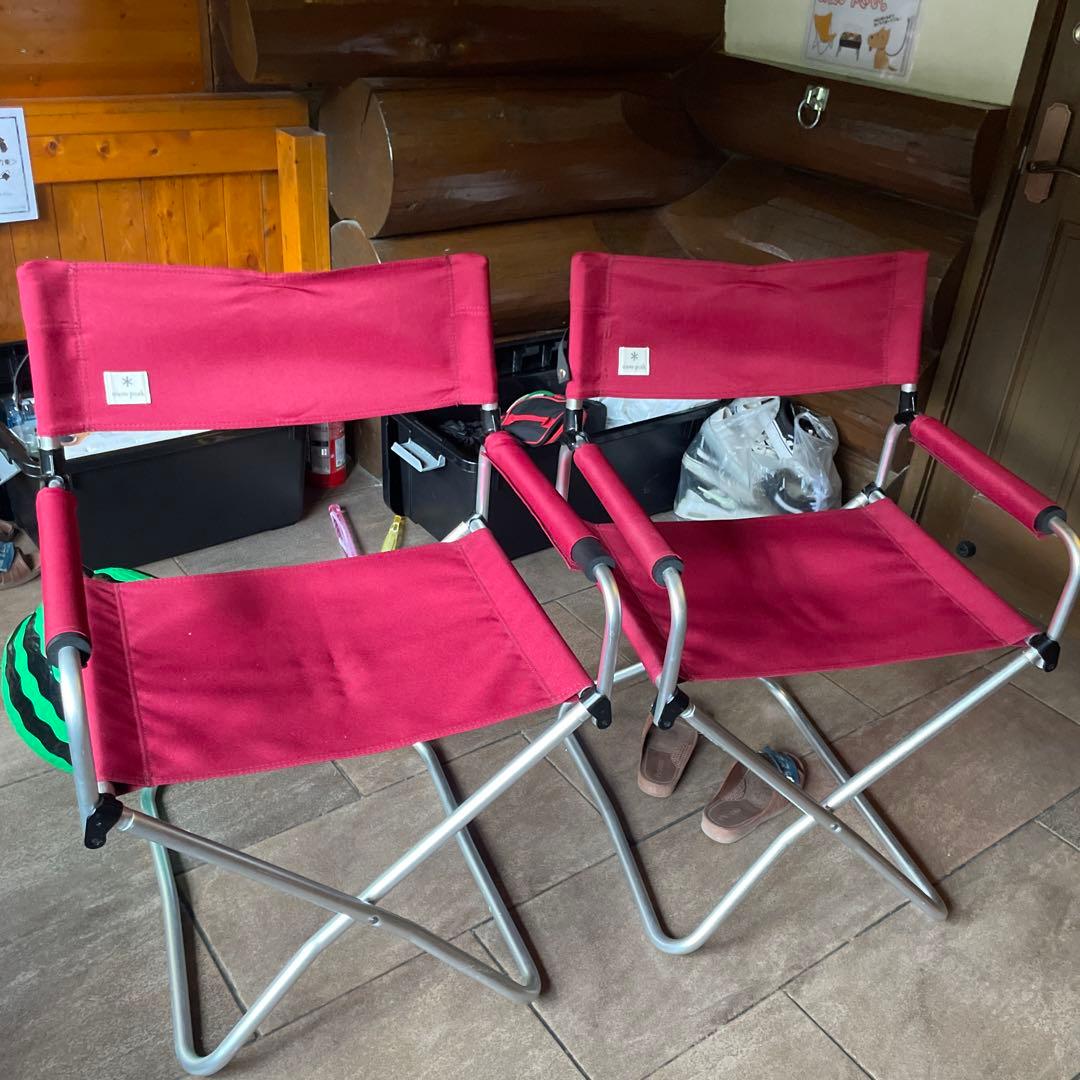 スノーピークFDチェアワイドレッド2脚セット  peak　送料込み