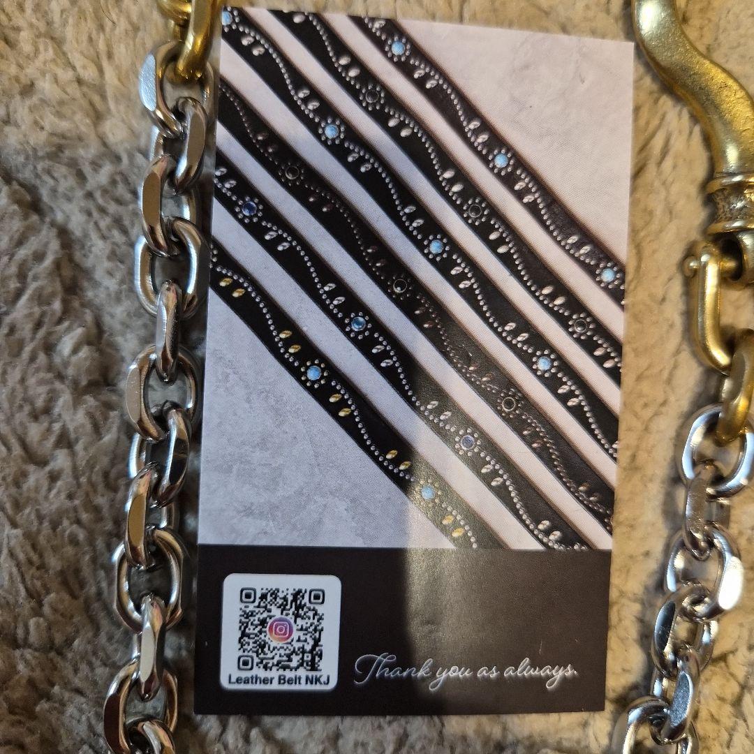 ウォレットチェーン スタッズキーリングセットコンビ39cm